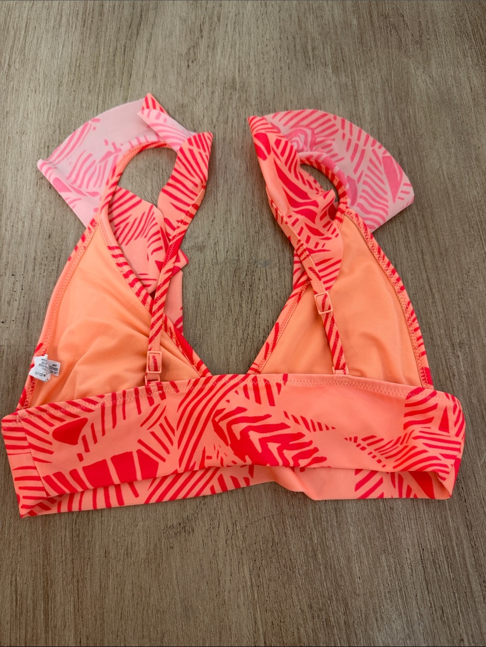 Aerie Coral Tropical High Waisted Bikini Set Women’s Size Medium - Picture 5 of 7